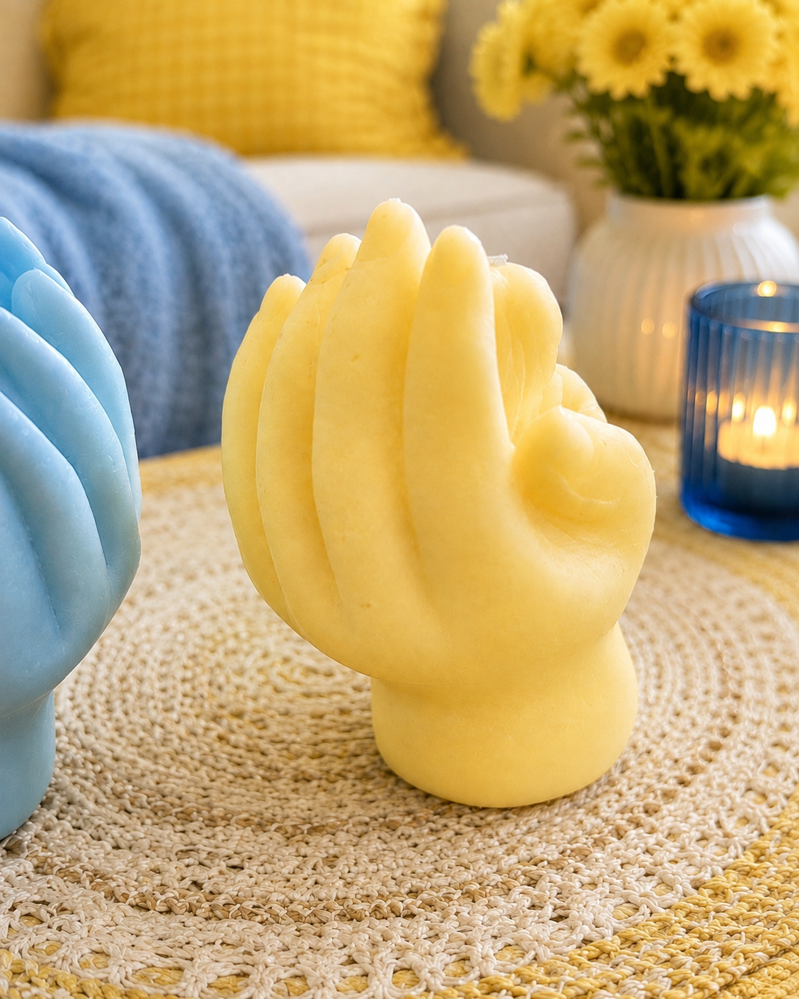 Handmade Guardian Angel in Hand Soy Wax Candle