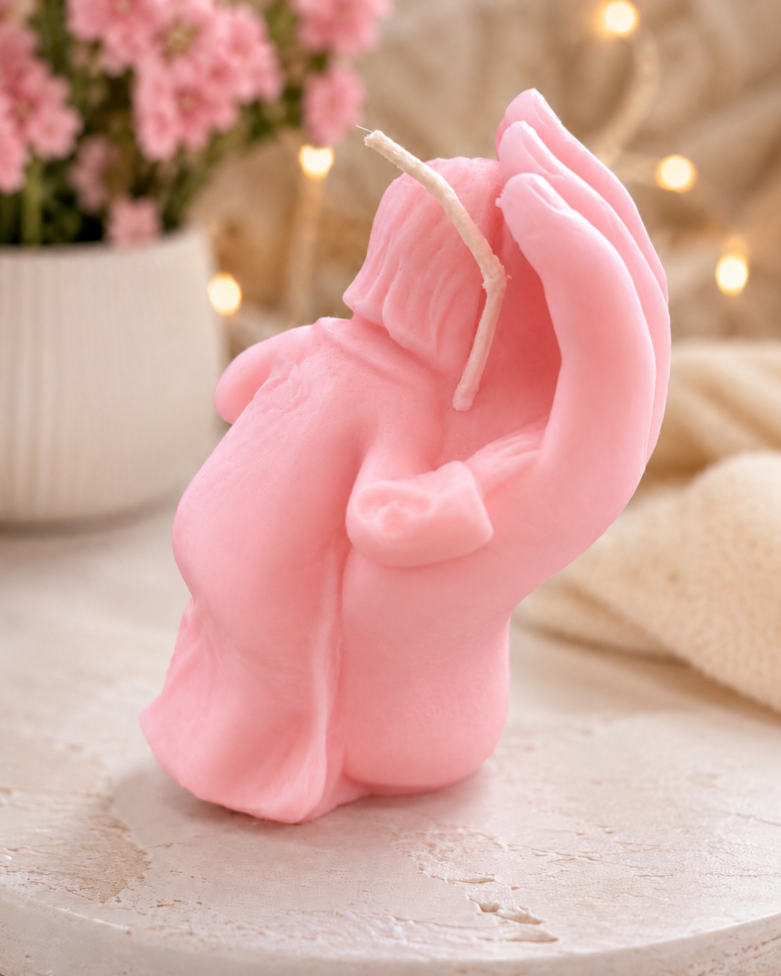 Handmade Guardian Angel in Hand Soy Wax Candle