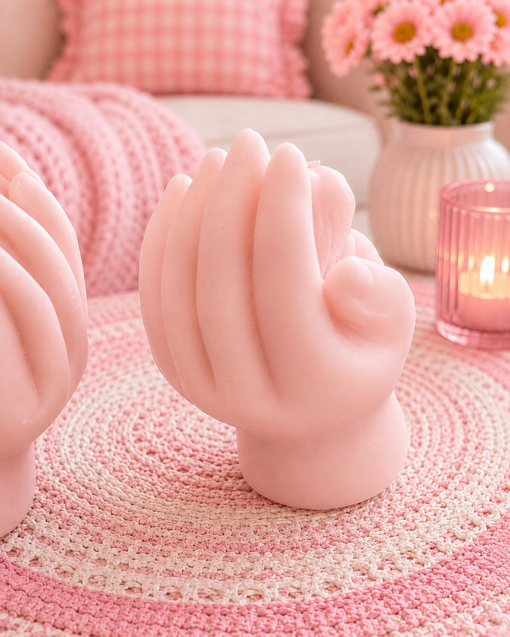 Handmade Guardian Angel in Hand Soy Wax Candle