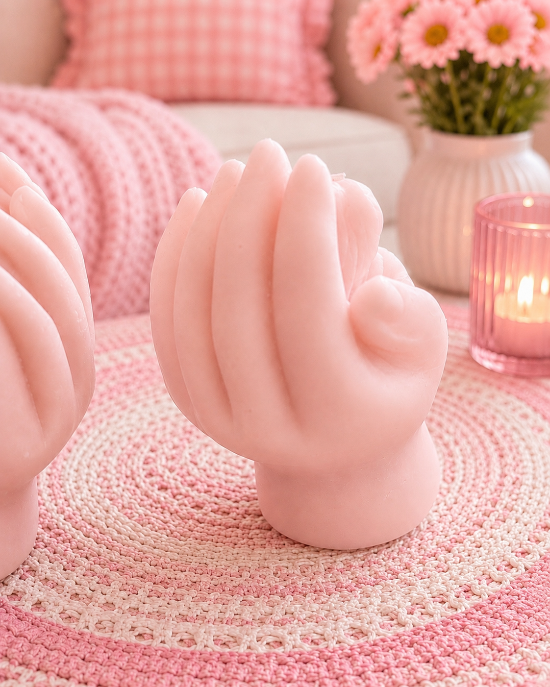 Handmade Guardian Angel in Hand Soy Wax Candle