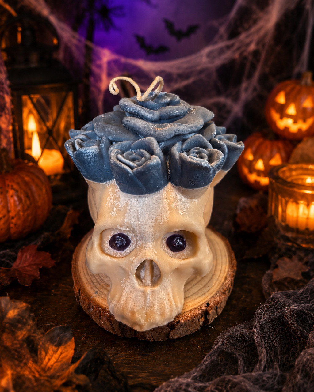Day of the Dead Flower Skull