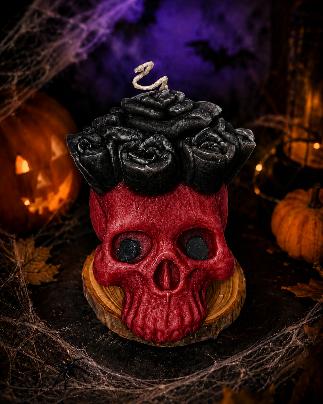 Day of the Dead Flower Skull