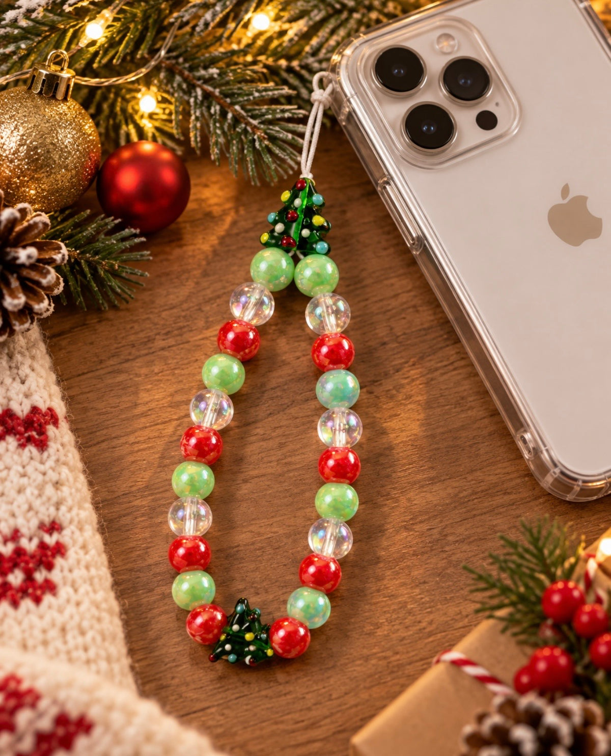 Christmas Cell Phone Straps – Handmade Holiday Beaded Charms
