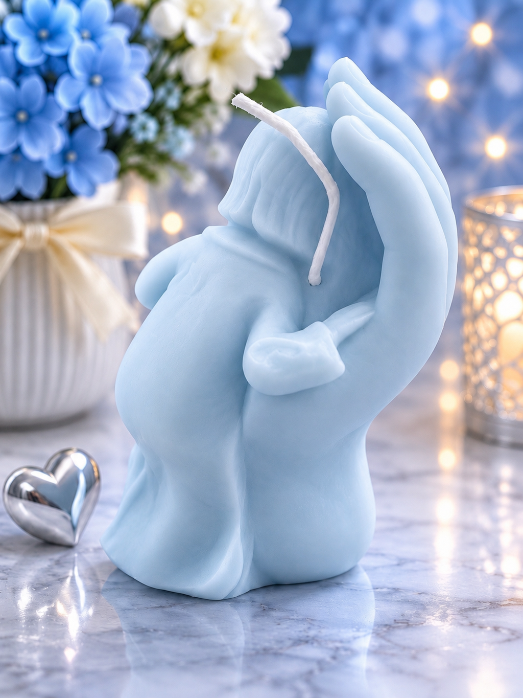 Handmade Guardian Angel in Hand Soy Wax Candle