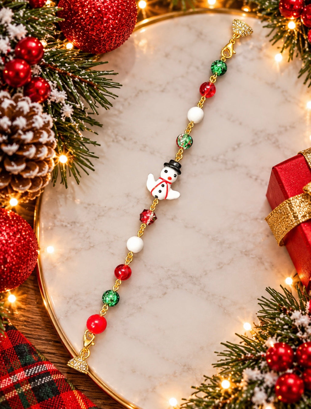 Handmade Christmas Bracelets | Festive Beads & Holiday Charms