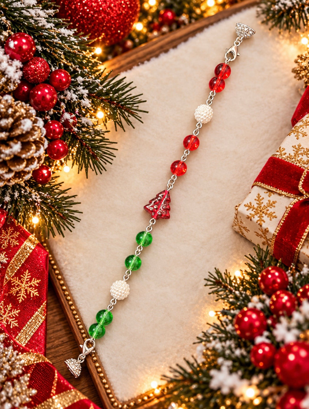 Handmade Christmas Bracelets | Festive Beads & Holiday Charms