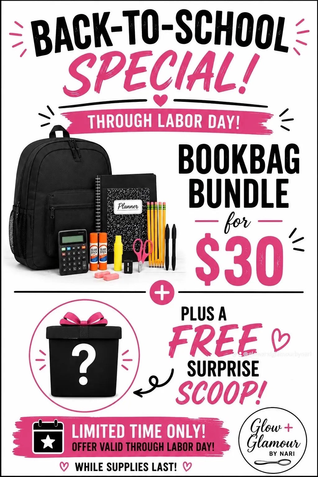 Back to School Backpack Bundle PLUS a FREE Scoop