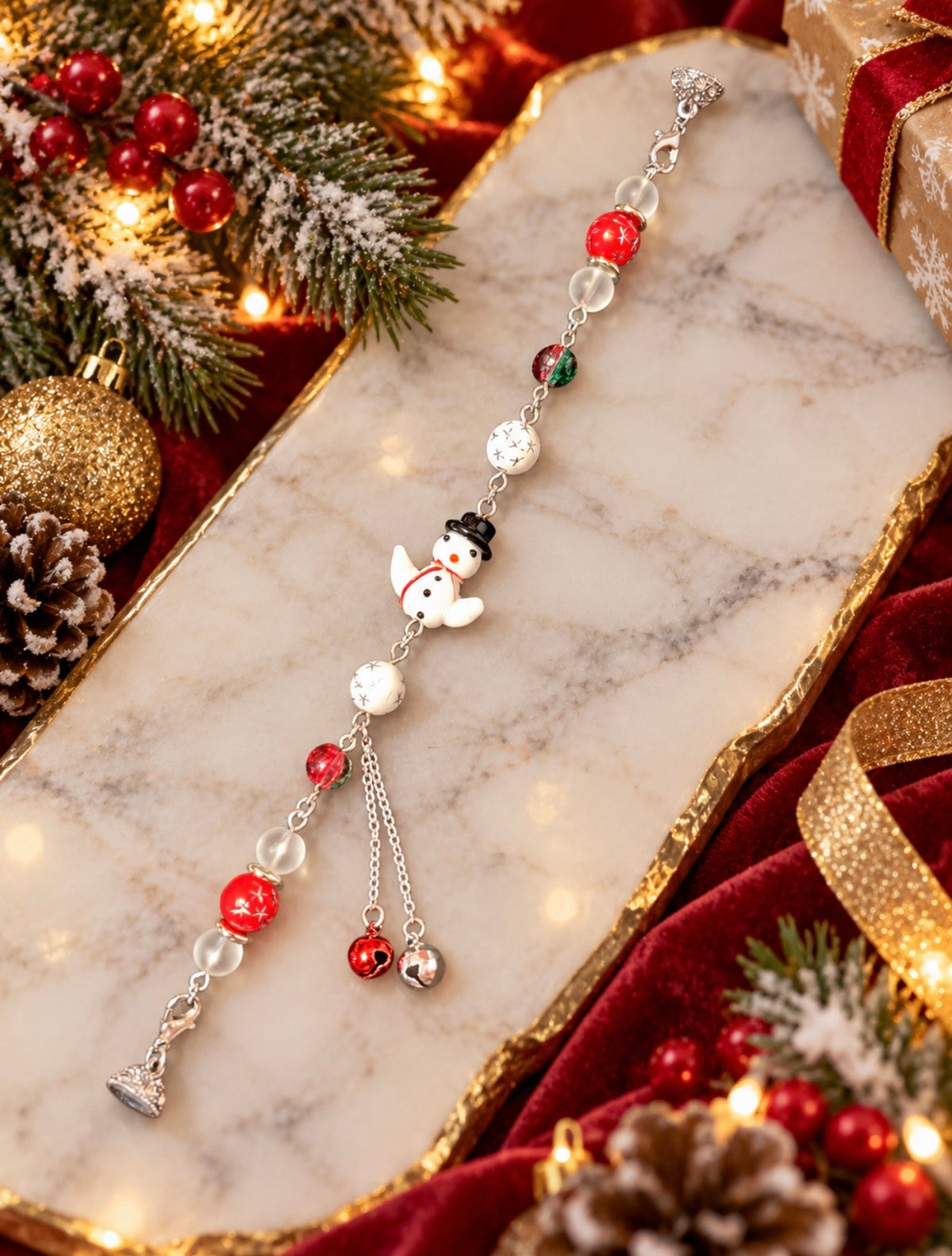 Handmade Christmas Bracelets | Festive Beads & Holiday Charms