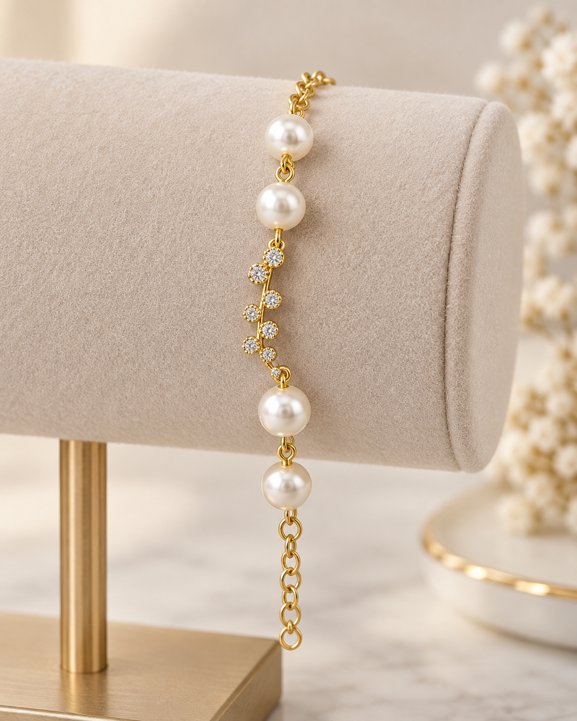 Blush & Pearl Beaded Bracelets