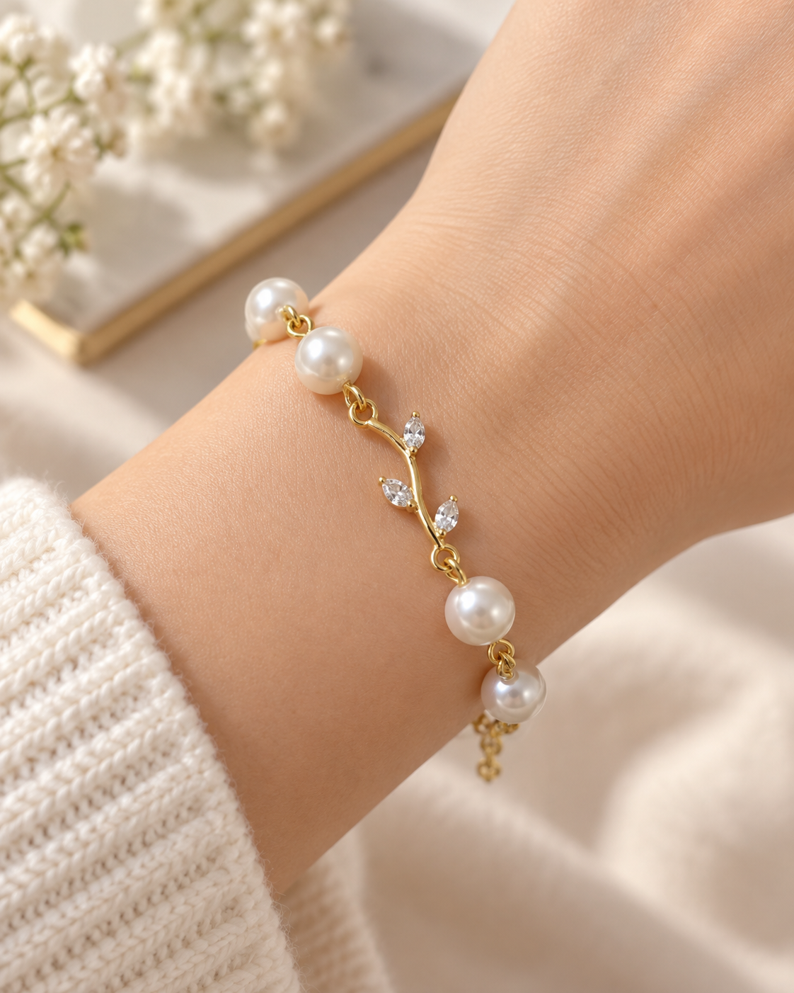 Blush & Pearl Beaded Bracelets
