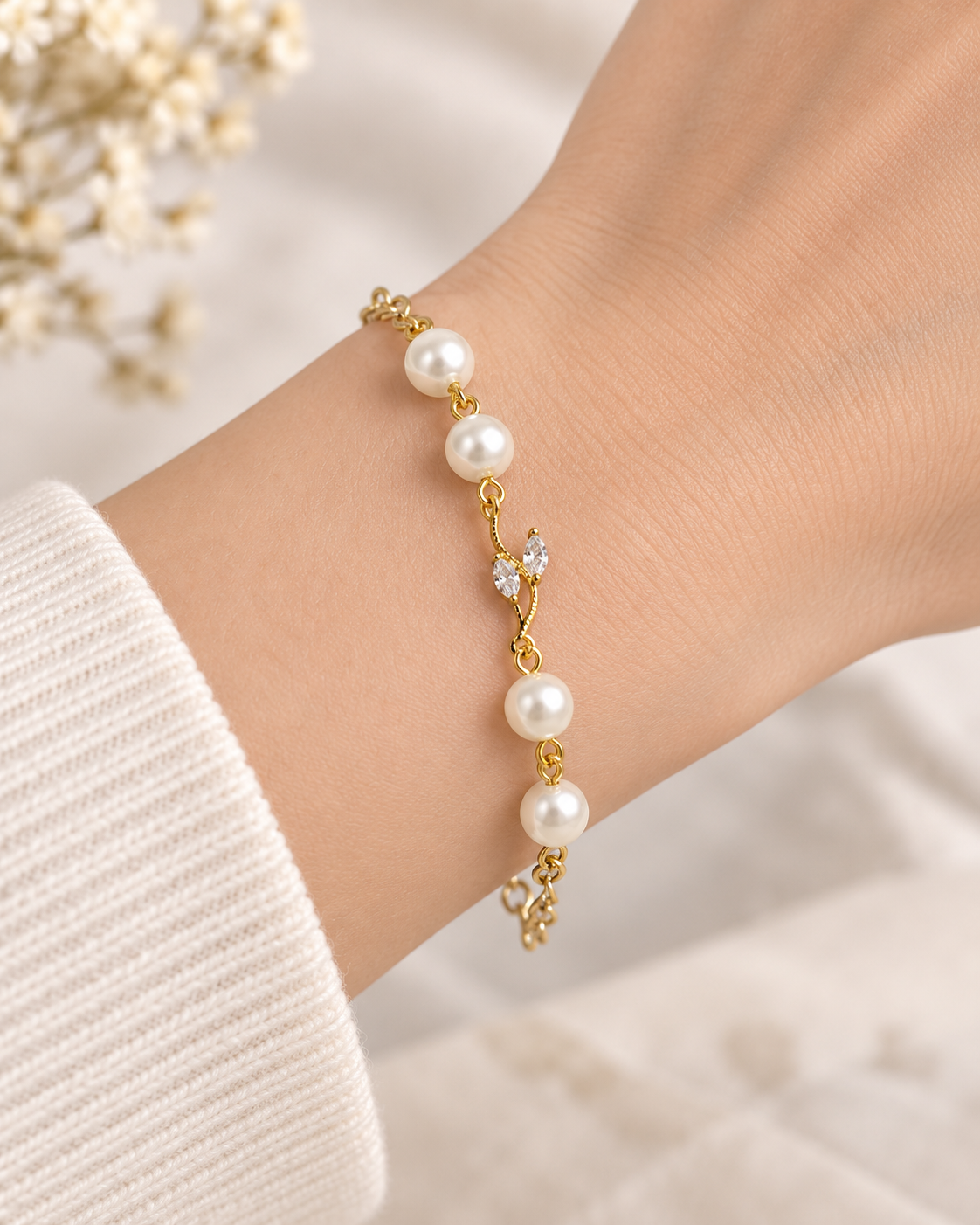 Blush & Pearl Beaded Bracelets