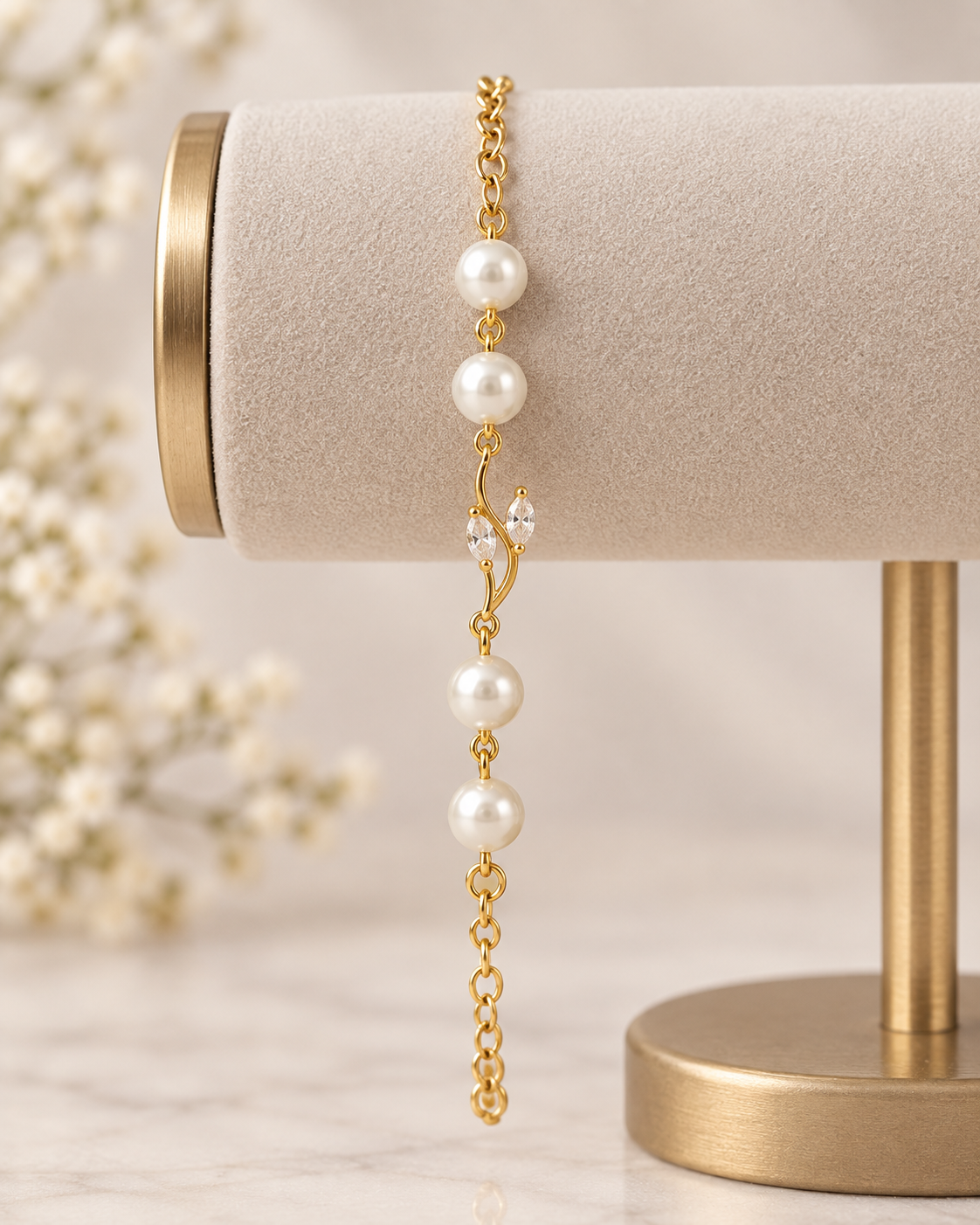 Blush & Pearl Beaded Bracelets