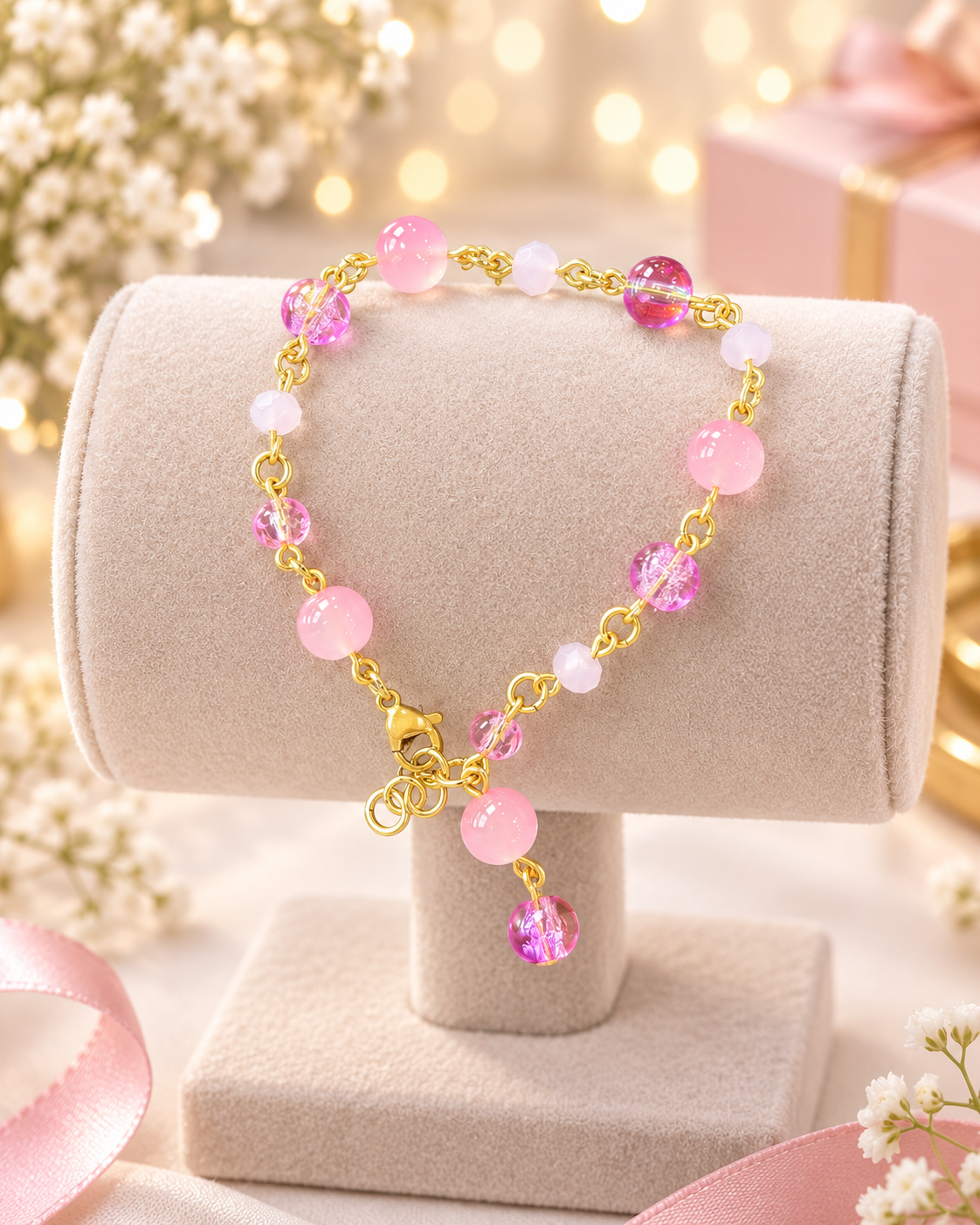 Blush & Pearl Beaded Bracelets