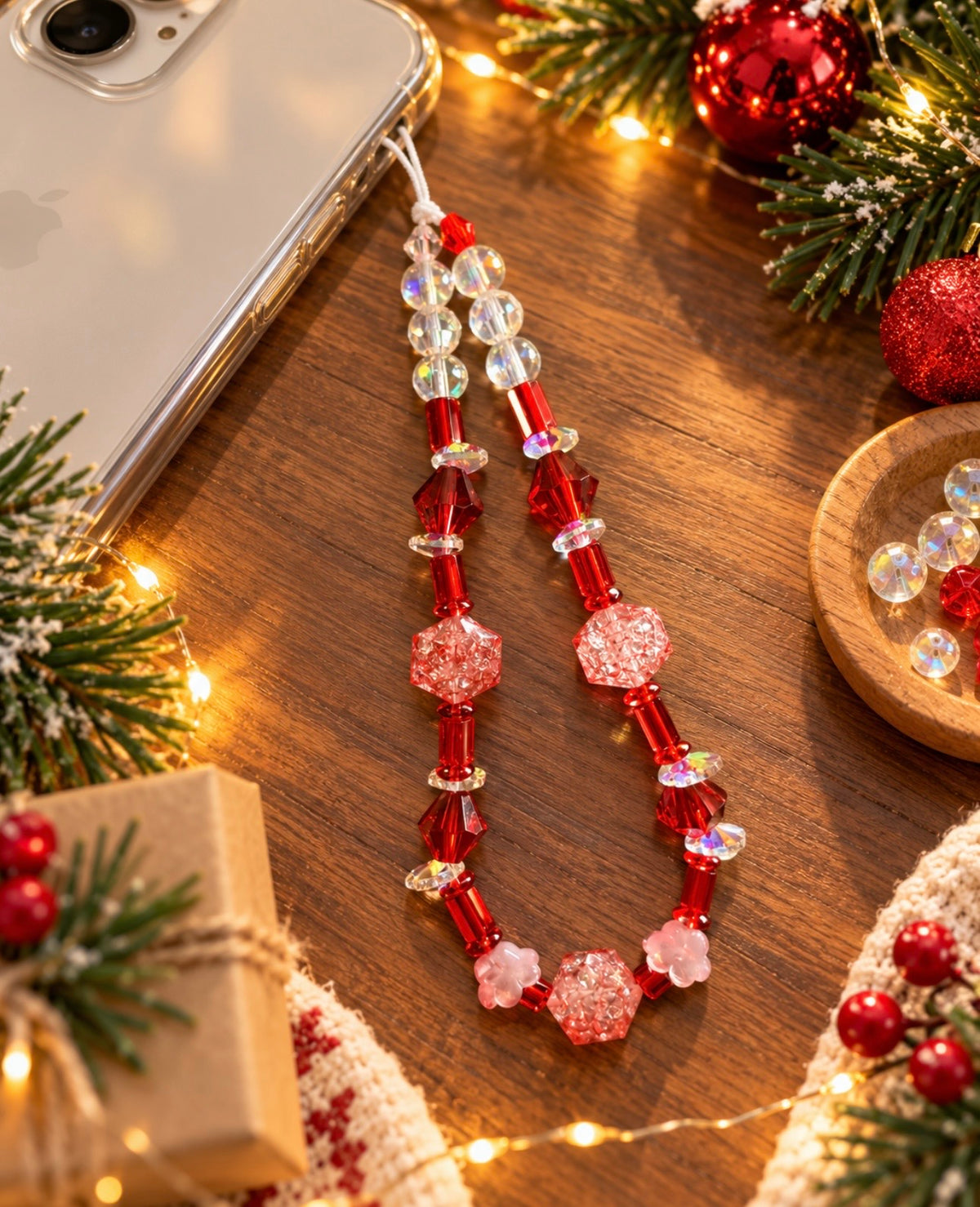 Christmas Cell Phone Straps – Handmade Holiday Beaded Charms