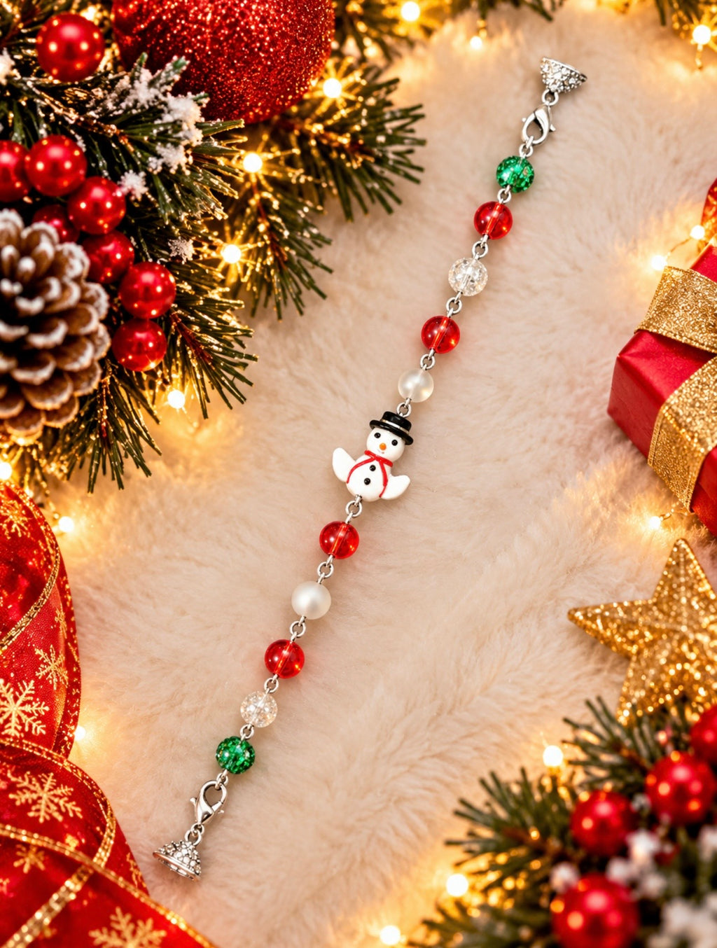 Handmade Christmas Bracelets | Festive Beads & Holiday Charms
