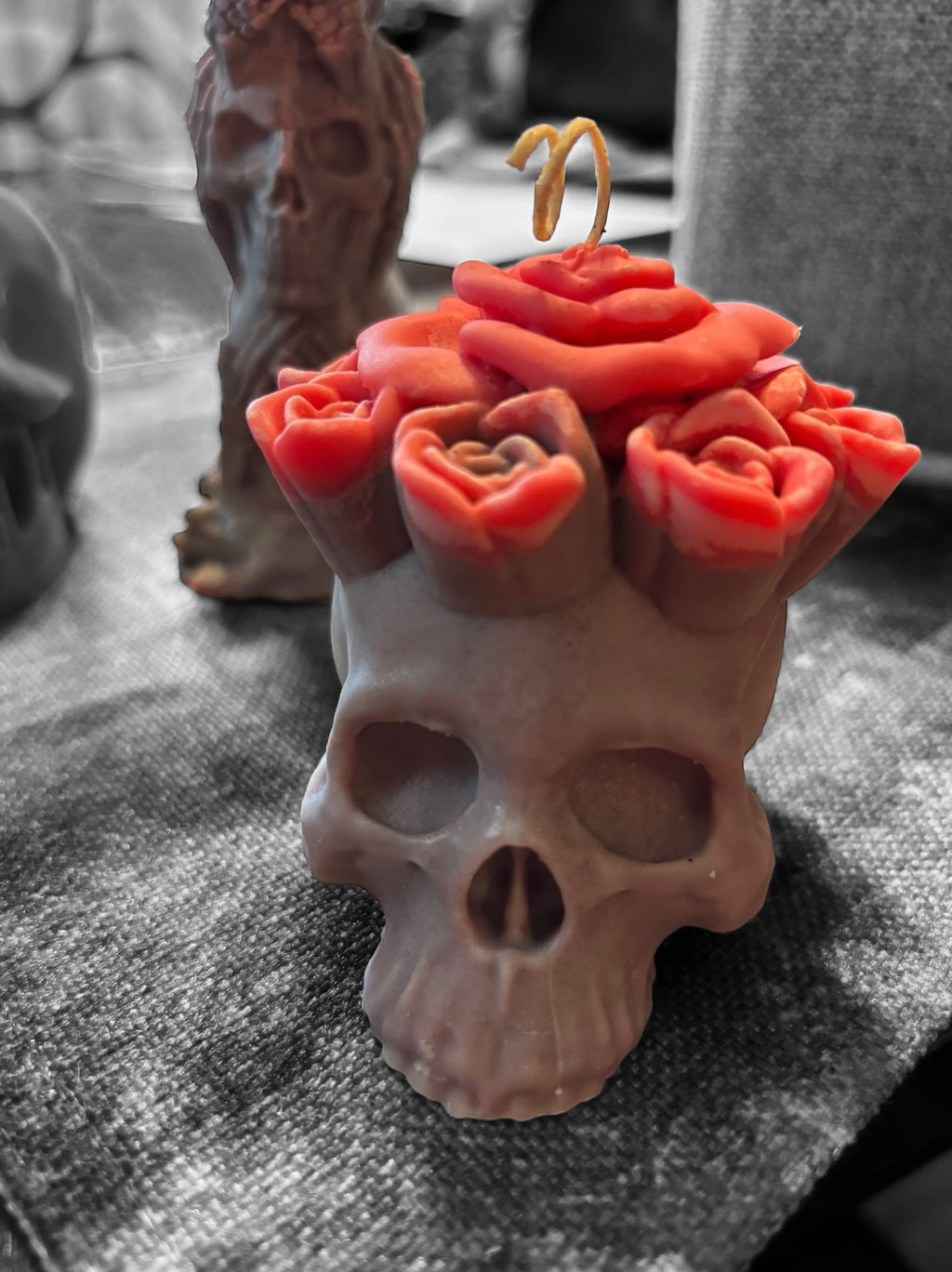 Day of the Dead Flower Skull